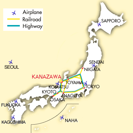 kanazawa map