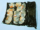 Kobujime (codfish wrapped in sea tangle)